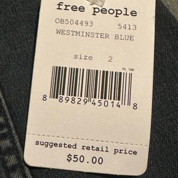 NWT FREE PEOPLE WESTMINSTER BLUE FEMME SKIRT - Picture 14 of 14